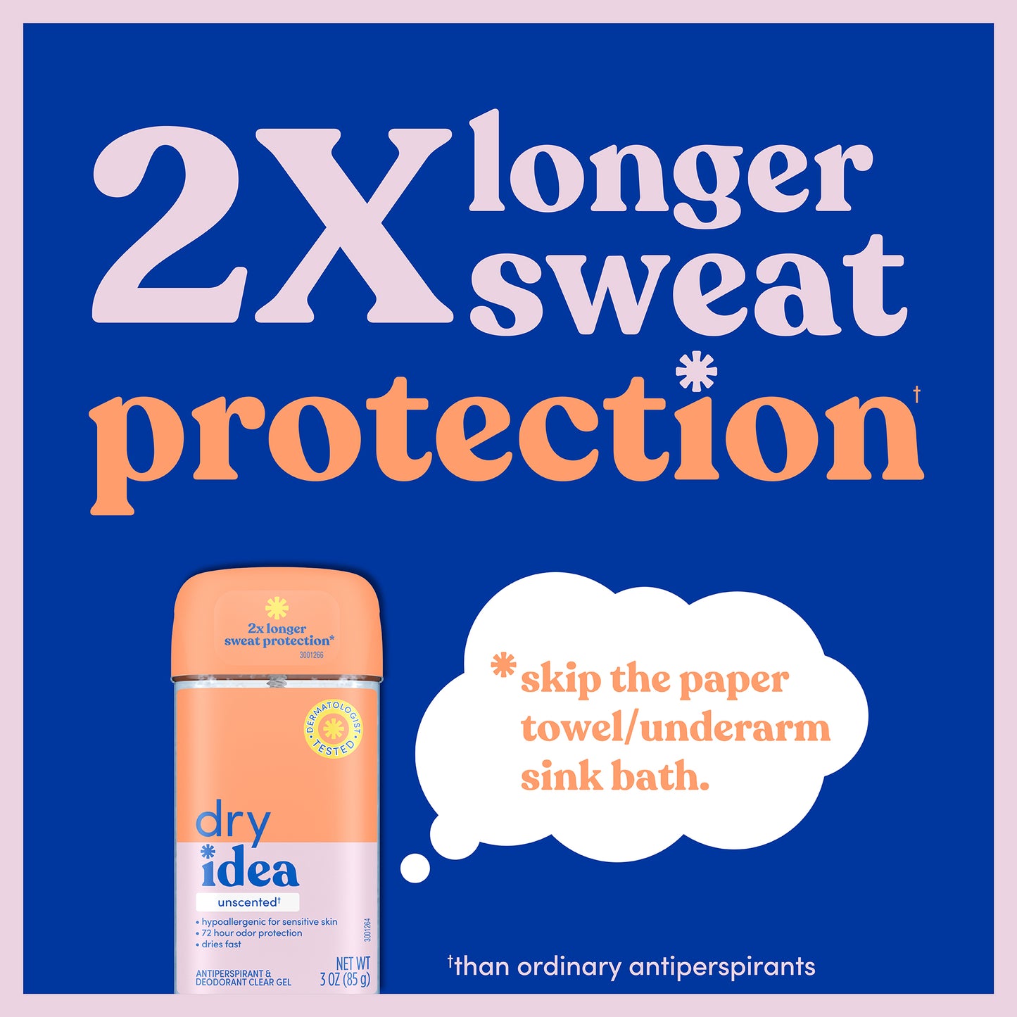 2x longer sweat protection